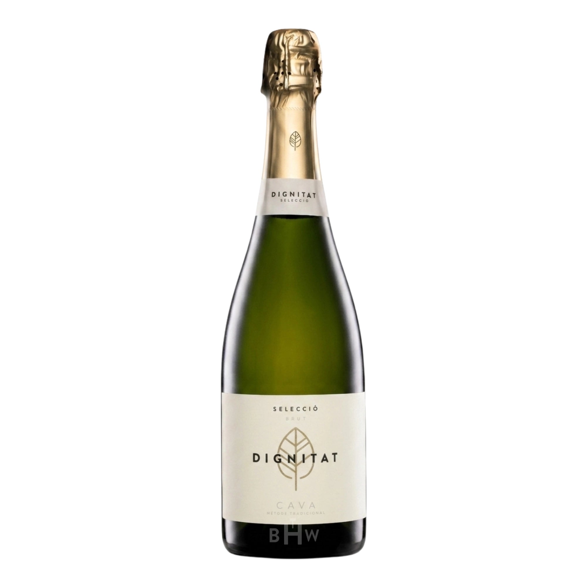 A bottle of Dignitat Cava Brut Selecció sparkling white wine, curated by Big Hammer Wines.