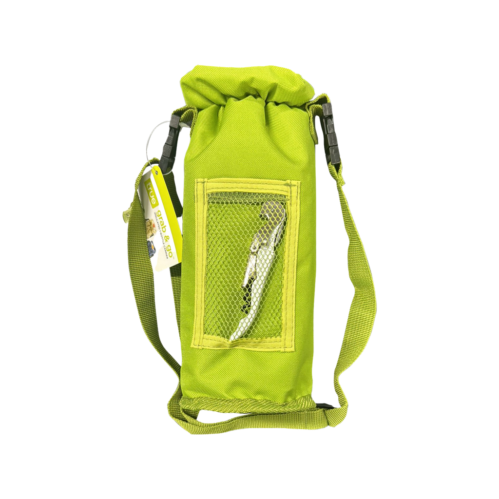 BHW Grab & Go Insulated Canvas Bottle Carrier with Corkscrew