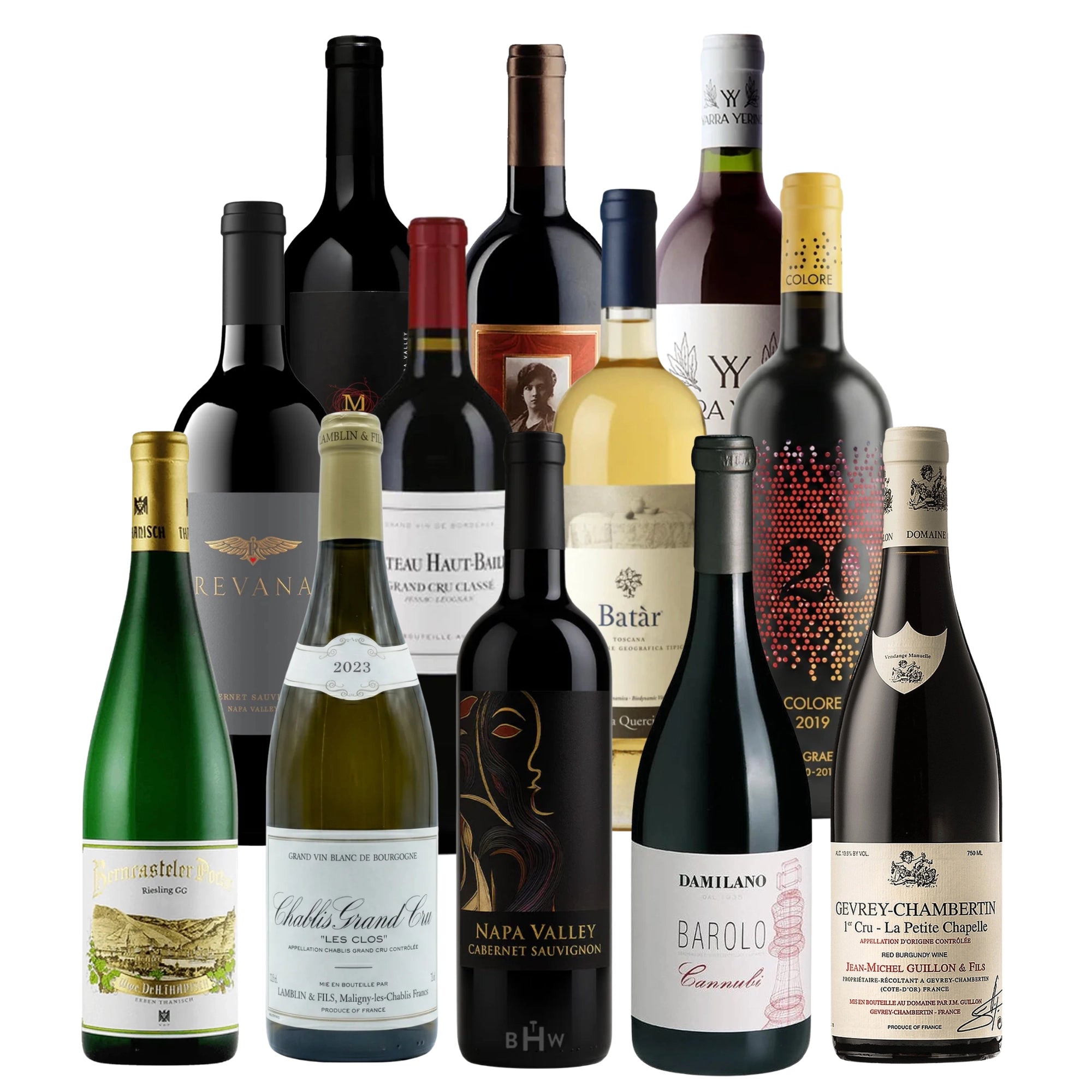 A premium assortment of 12 red and white wine bottles from Greg Martellotto, Big Hammer Wines Founder, showcasing a global variety of his favorite wines.