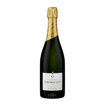Gremillet Zero Dosage Brut Nature Champagne NV champagne bottle.
