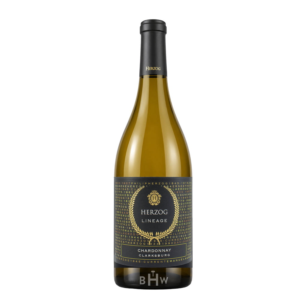 Herzog Wine Cellars Lineage Chardonnay Clarksburg single white wine bottle, curated by Big Hammer Wines.