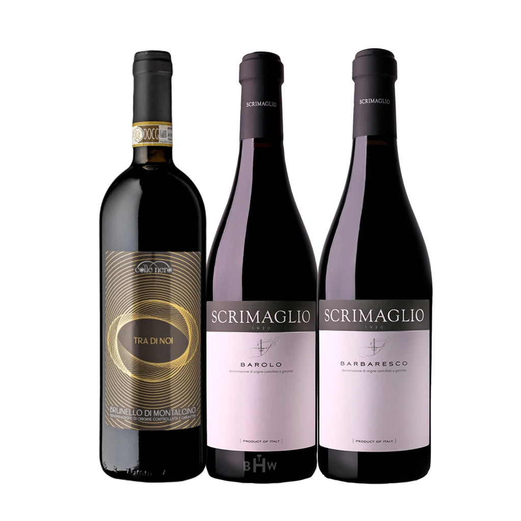 Italian Big B’s : Barbaresco, Barolo & Brunello 3x750ml