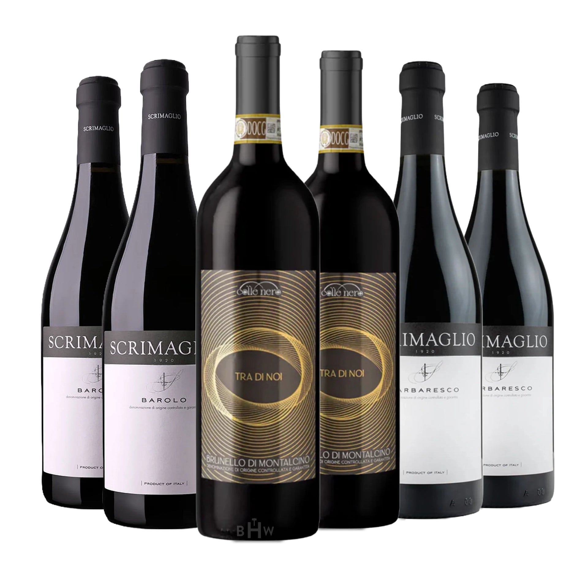 Italian Big B’s : Barbaresco, Barolo & Brunello 6x750ml