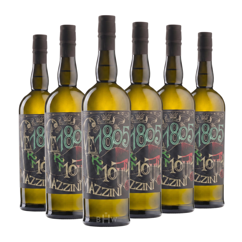 A 6-bottle pack of Mazzini 1805 Vermouth Bianco Sardinia NV 750ml, curated by Big Hammer Wines.