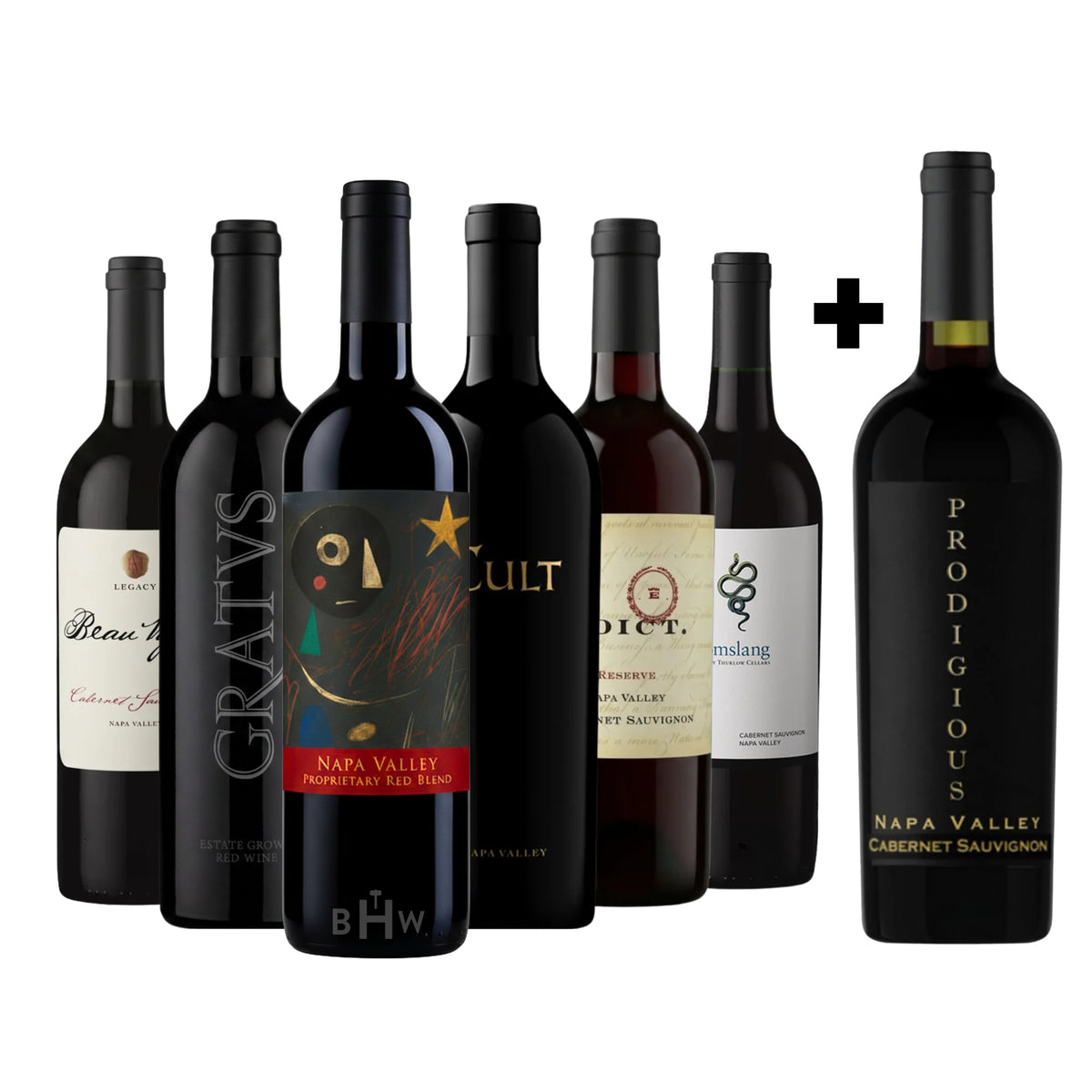 Napa Valley Signature Pack 6x750ml e 1 Magnum bottiglie di vino rosso, curated by Big Hammer Wines.