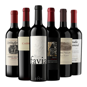 Napa Valley Cabernet Sauvignon Luxury 6pk Sampler featuring six 750ml bottles of red wine, curated by Big Hammer Wines.