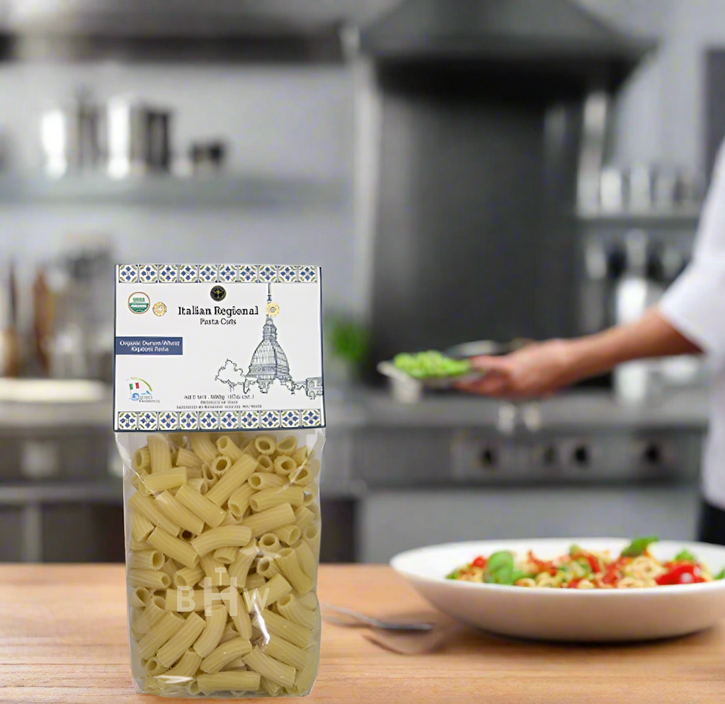 Organic Rigatoni Pasta, Durum Wheat Allemandi Pasta Gourmet Foods Organic Rigatoni Pasta, Durum Wheat Allemandi Pasta 500g