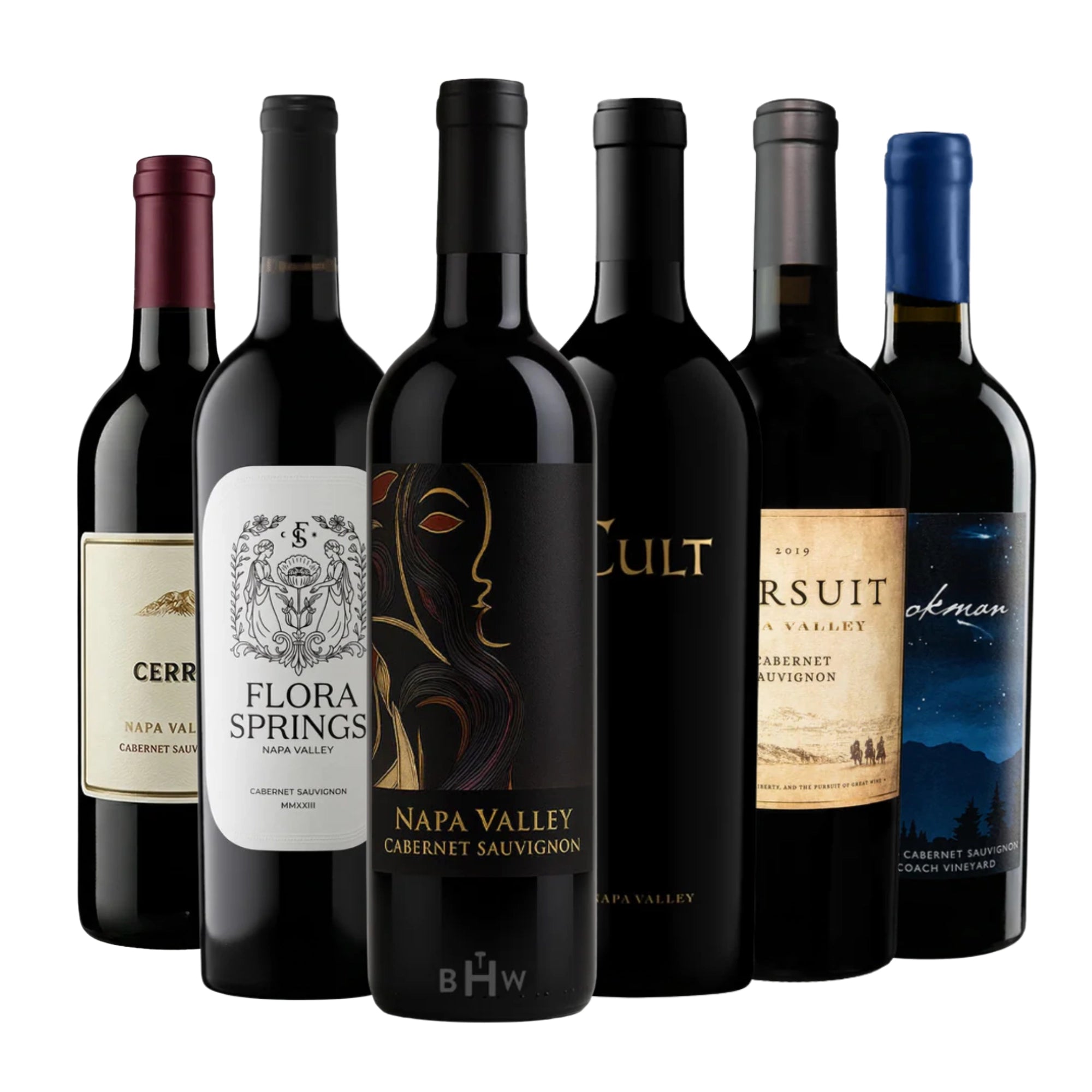 A 6-pack wine sampler case (6x750ml) featuring a premium selection of Napa Valley Cabernet Sauvignon wines, curated by big hammer wines.