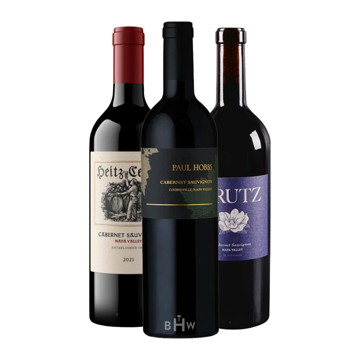 Our #1 Napa Cabs 3-Pack featuring three 750ml bottles of Napa Valley Cabernet Sauvignon red wine, curated by Big Hammer Wines.