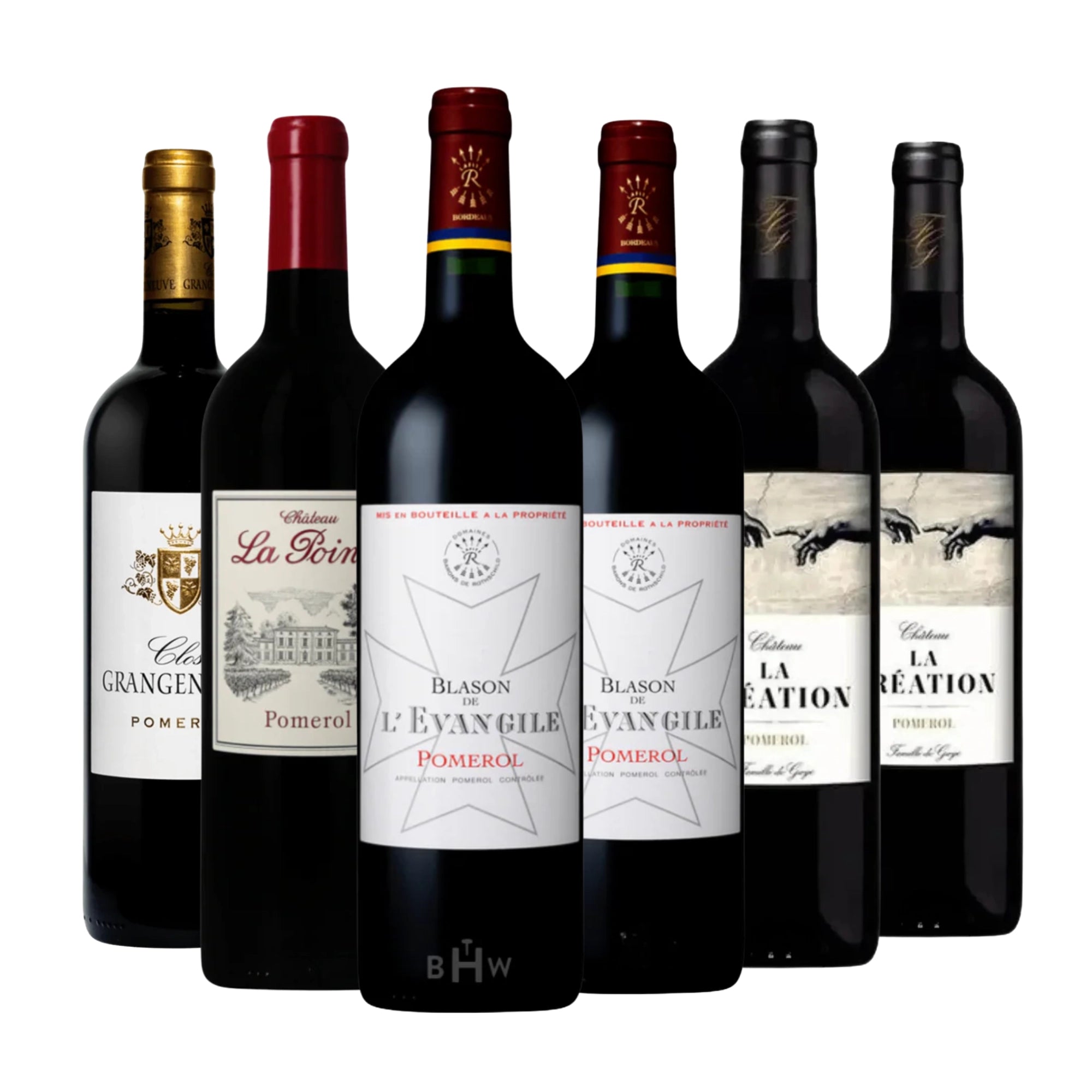 Pomerol Bordeaux 6-pack sampler featuring Blason de L’Evangile, Château La Pointe and premium Right Bank wines