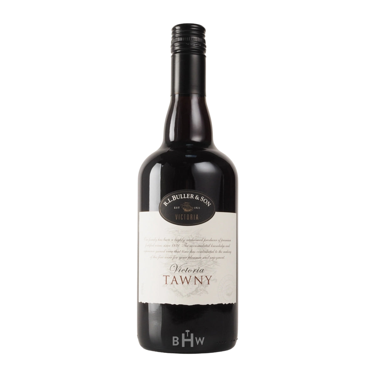 A bottle of R.L. Buller & Son Victoria Tawny Port NV fortified wine, curated by Big Hammer Wines.