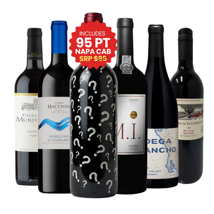 Red Wine Lovers Case by Big Hammer Wines 6-bottle sampler featuring a 95-point Napa Cabernet Sauvignon and international red wines, 750ml bottles