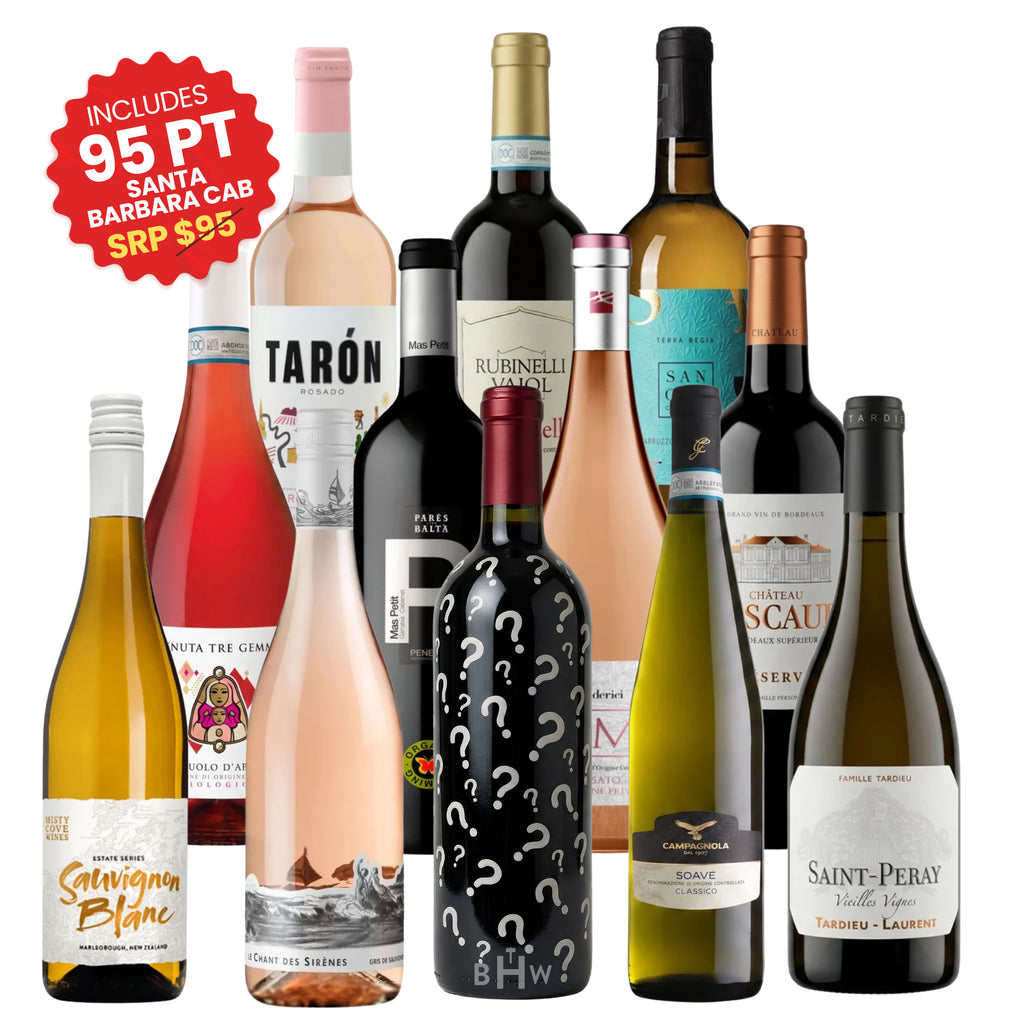 Red, White & Rosé Mixed Case featuring twelve 750ml bottles of wine, curated by Big Hammer Wines.
