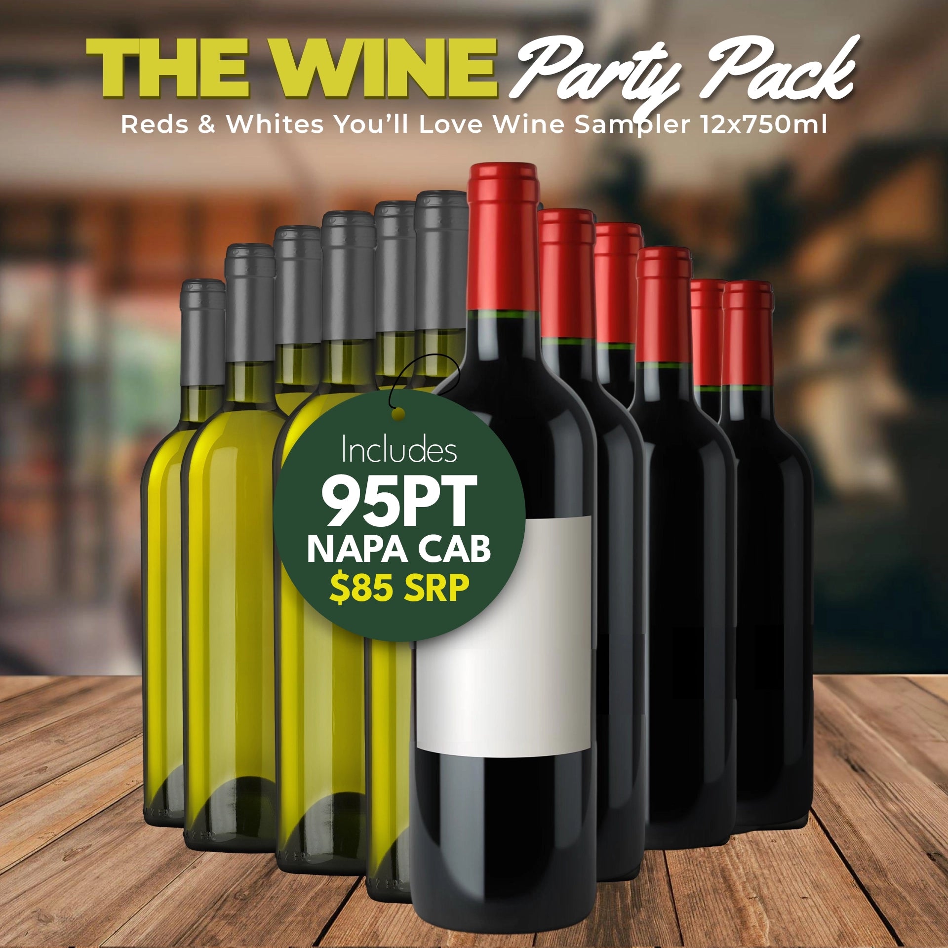 The Wine Party Pack: Reds & Whites You’ll Love Wine Sampler 12x750ml