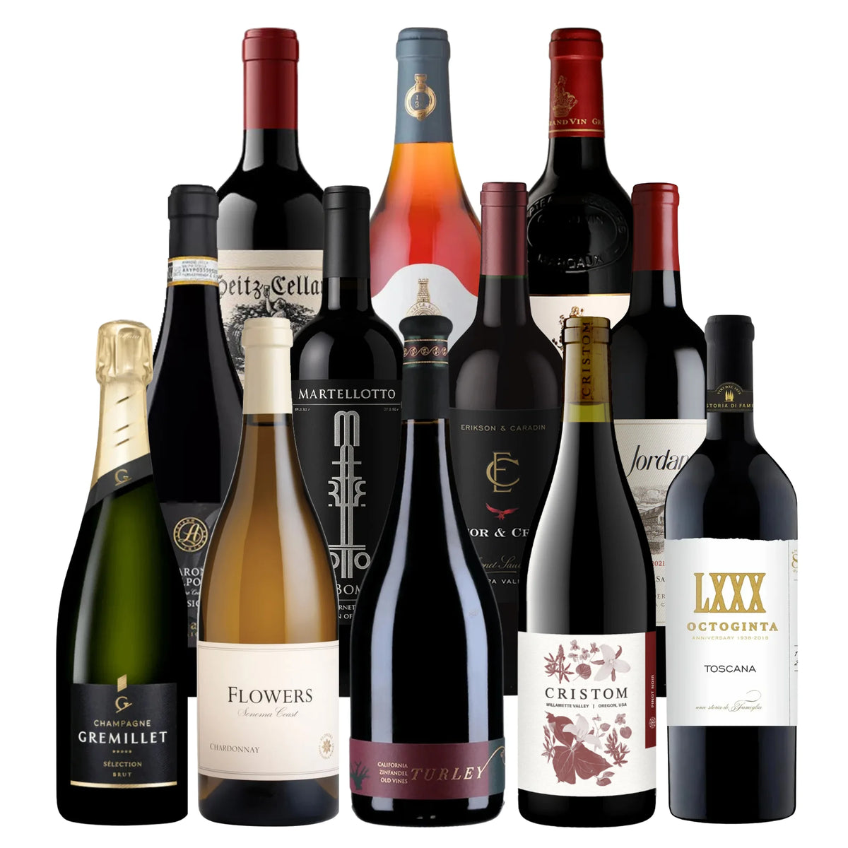 The Big Hammer Thanksgiving Top 12 mixed case: twelve bottles from our guide to the best wines for Thanksgiving, five of them Cabernet Sauvignon