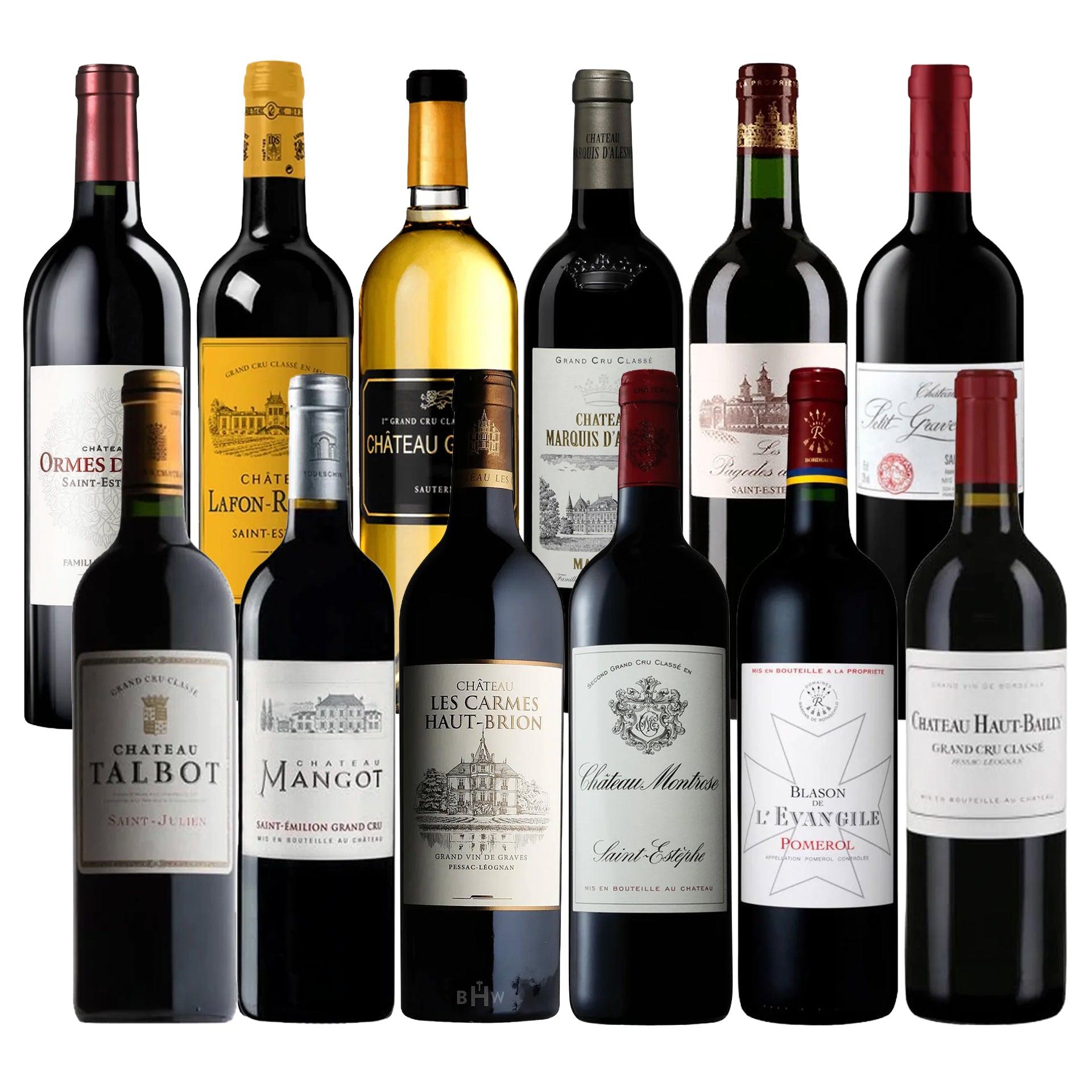 Top 12 Bordeaux Wines Available at BHW Now 12x750ml