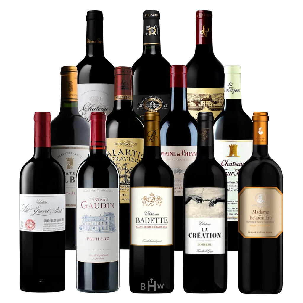 Big Hammer Wines 12pk Top 12 Bordeaux Wines Available at BHW Now 12x750ml