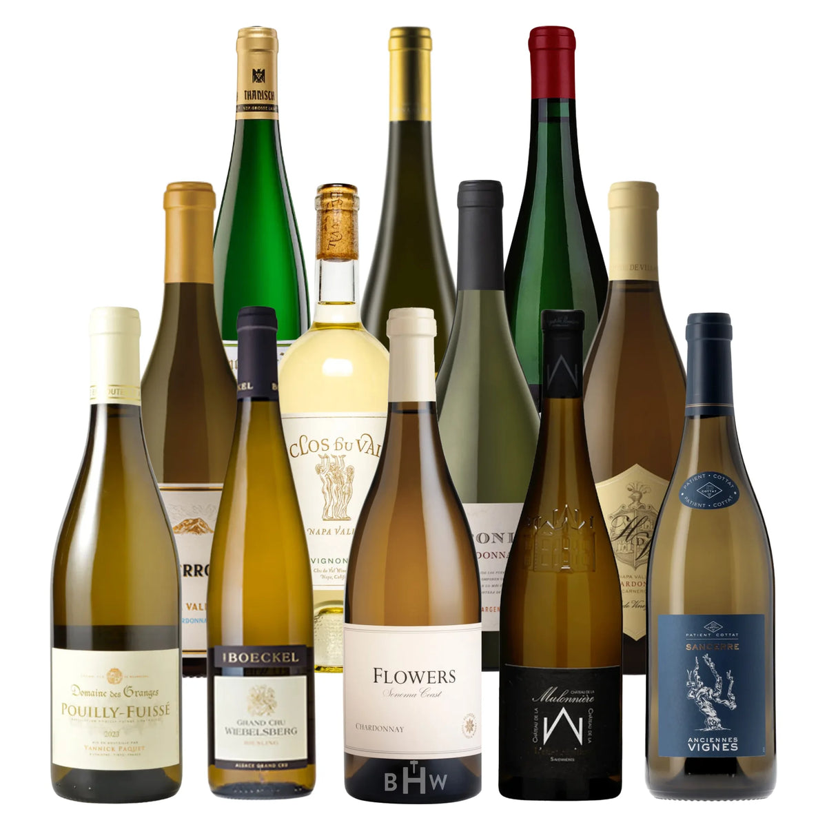 Top 12 White Wines to Buy at BHW Now 12-pack white wine bottles, curated by Big Hammer Wines.