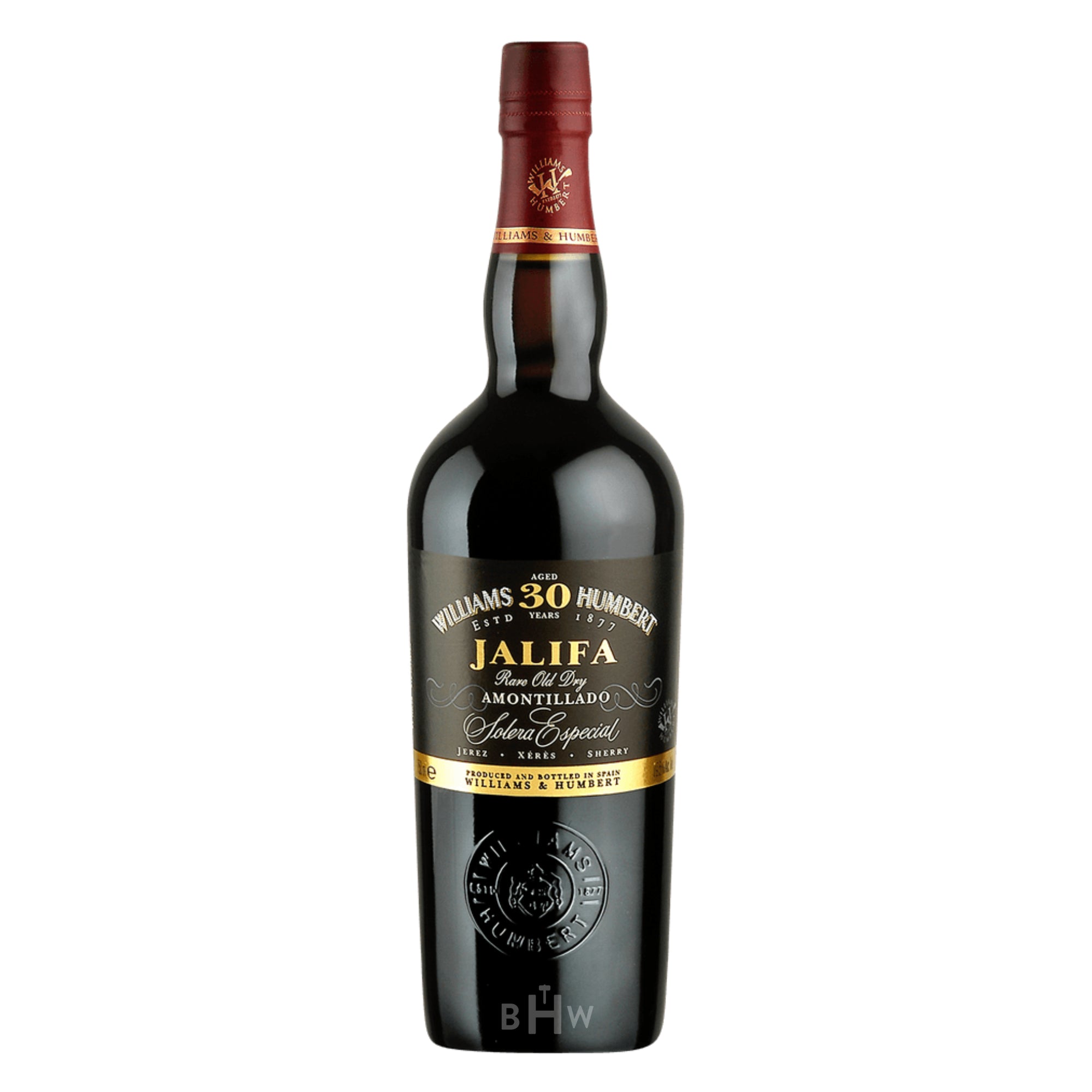 Williams & Humbert Jalifa Solera Especial Aged 30 Years Amontillado Sherry bottle, from Jerez, Andalucía