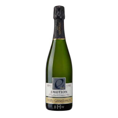 A bottle of Willy Gisselbrecht Crémant d'Alsace Brut "Emotion" NV sparkling wine, curated by Big Hammer Wines.