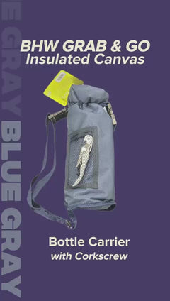 Play video: what makes BHW Grab & Go Insulated Canvas Bottle Carrier with Corkscrew next level