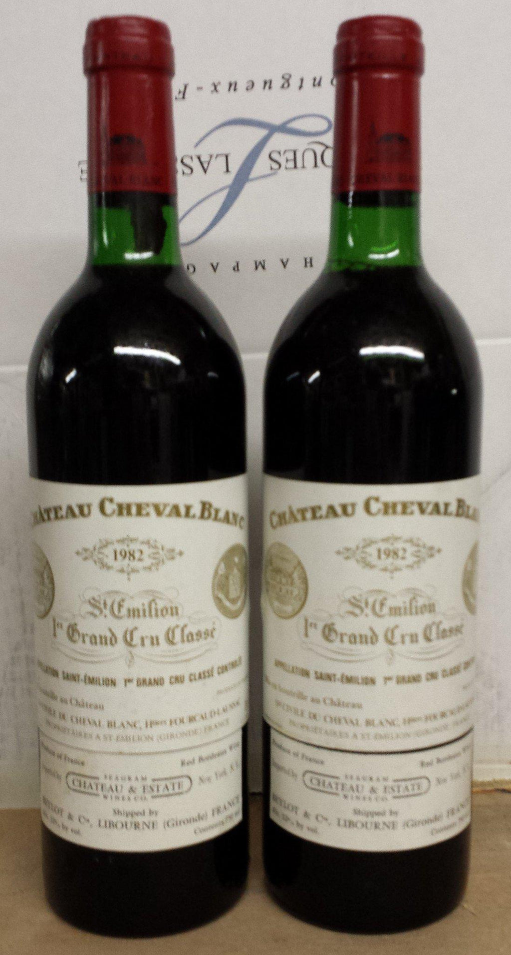 bighammerwines.com Red 1982 Cheval Blanc Neck Fill. Clean Label.