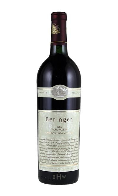 bighammerwines.com Red 1986 Beringer Private Reserve Cabernet Sauvignon Napa Valley