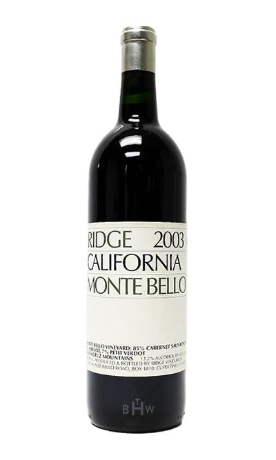 bighammerwines.com Red 2003 Ridge Monte Bello 95+RP