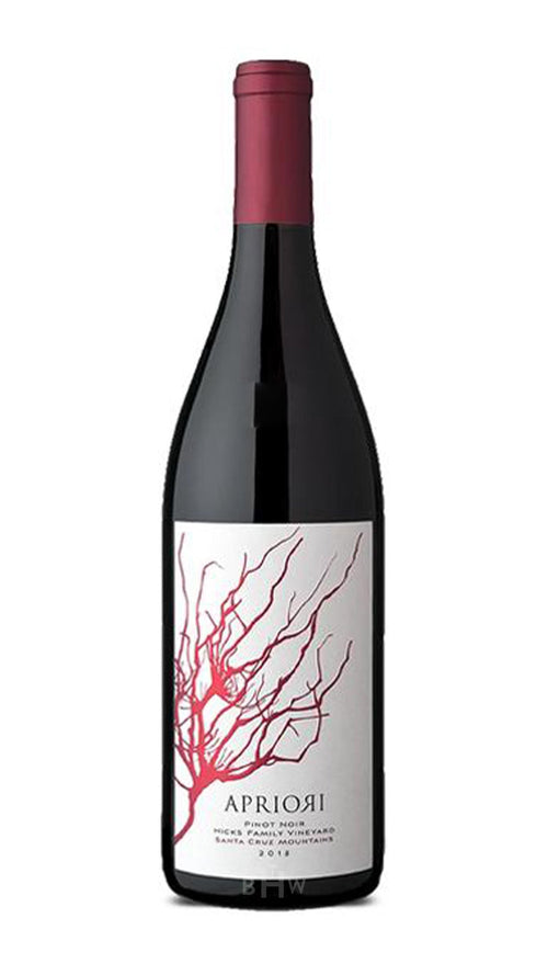 Apriori Red 2015 Apriori Pinot Noir Hicks Family Vineyard Santa Cruz Mountains