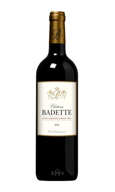bighammerwines.com Red 2016 Chateau Badette St-Emilion Grand Cru