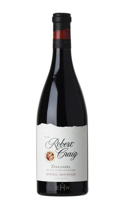 bighammerwines.com Red 2016 Robert Craig Black Sears Vineyard Howell Mountain Zinfandel Napa Valley