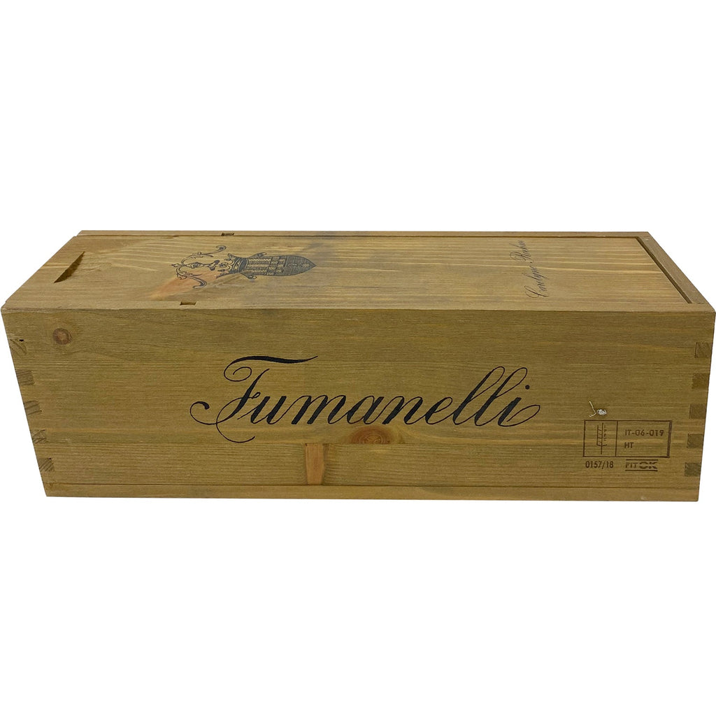Fumanelli single-bottle wooden wine box, closed gift presentation case