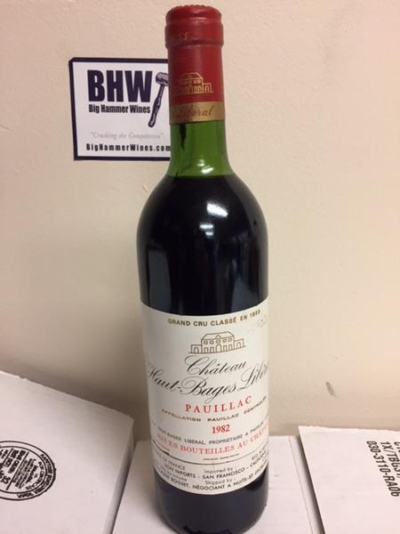 bighammerwines.com Red 1982 Chateau Haut Bages Liberal