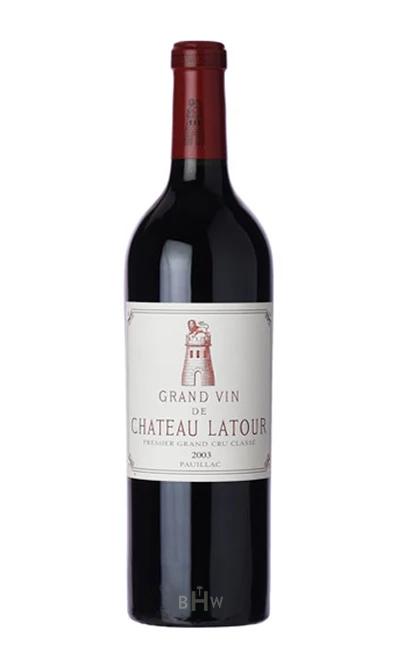 bighammerwines.com Red 2003 Chateau Latour Pauillac 100 WA