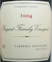 Image of 2004 Bryant Family Cabernet Napa Valley 95-97 WA