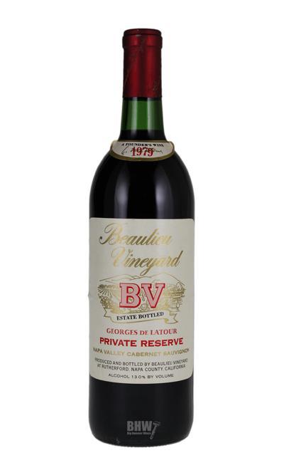 bighammerwines.com Red 1979 BV Private Reserve Cabernet Sauvignon Georges de La Tour 90WA