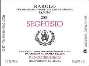 bighammerwines.com Red 2004 Renzo Seghesio Barolo Pajana Riserva