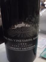 bighammerwines.com Red 1996 Sterling Vineyards Reserve Napa Valley Cabernet Sauvignon