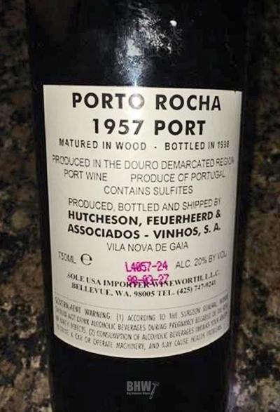 bighammerwines.com Sweet WIne 1957 Rocha Port 750ml