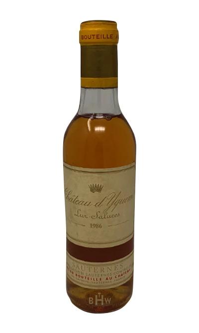 bighammerwines.com Sweet WIne 1986 Chateau D'Yquem Sauternes Sweet 375ml